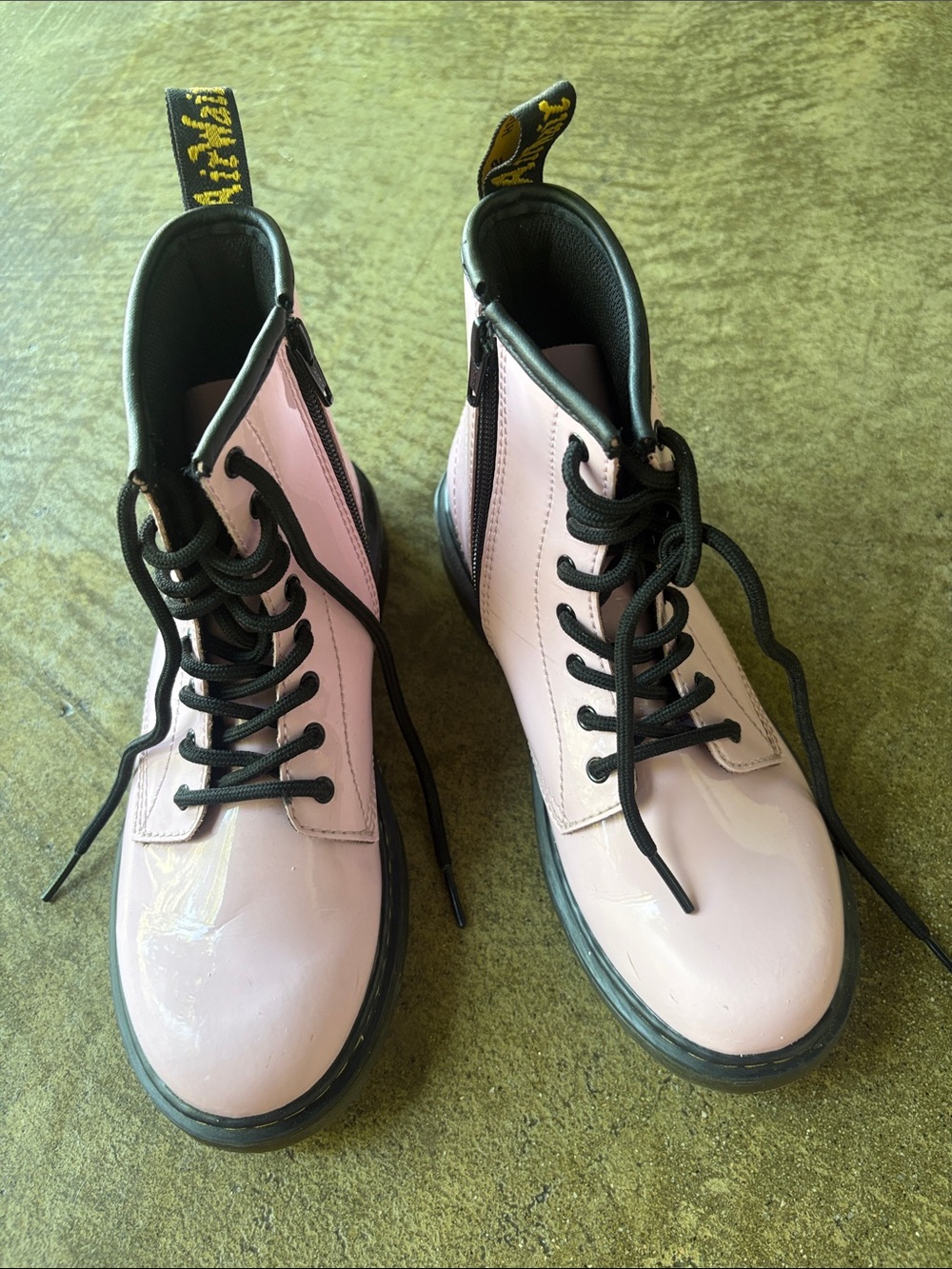 Dr. Martens girls light pink Lace-Up Boot